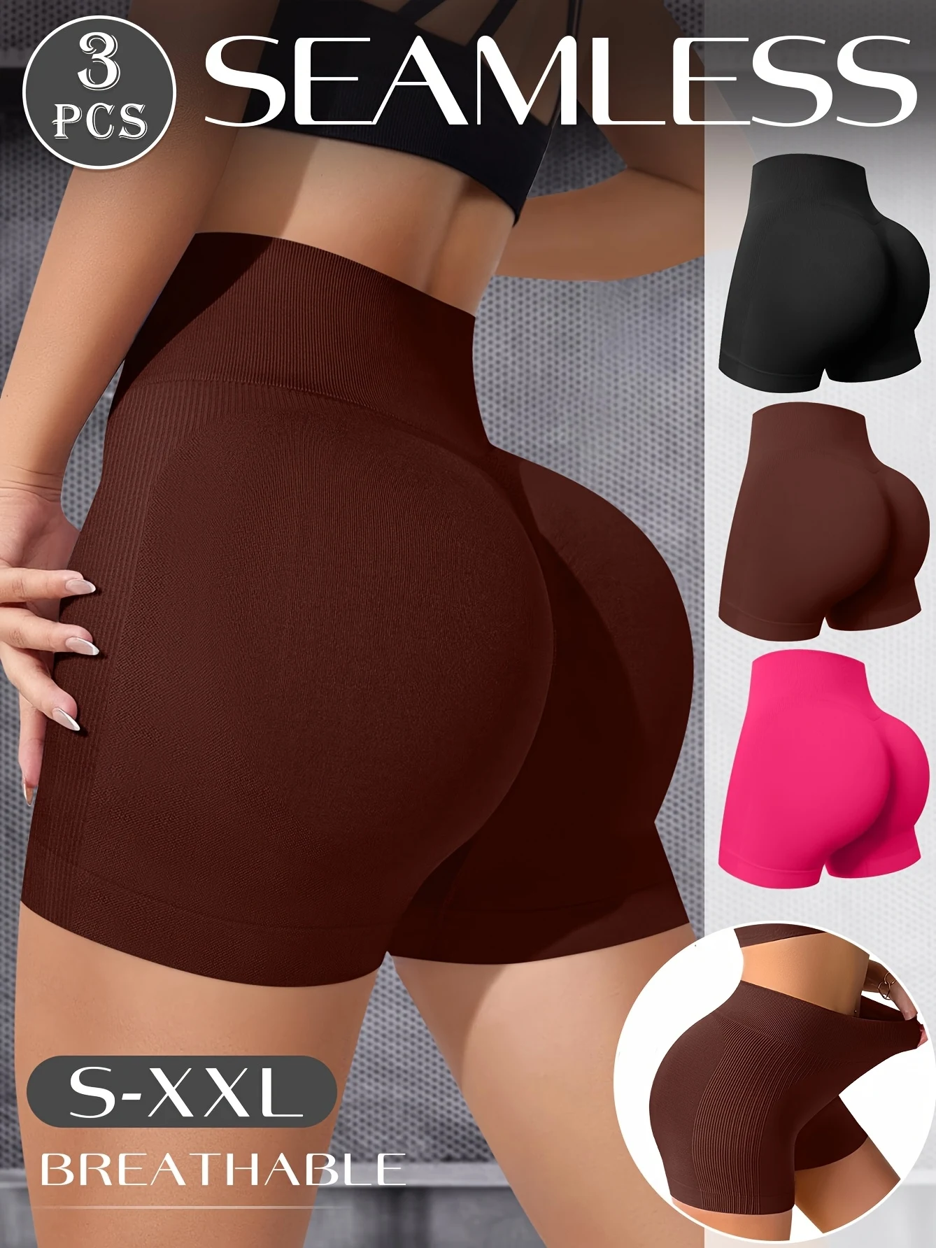 

3pcs Seamless Boyshorts, High-Waisted Yoga Pants, Tummy Control and Butt Lifting, Solid Color, Comfortable for Women'S Underwear