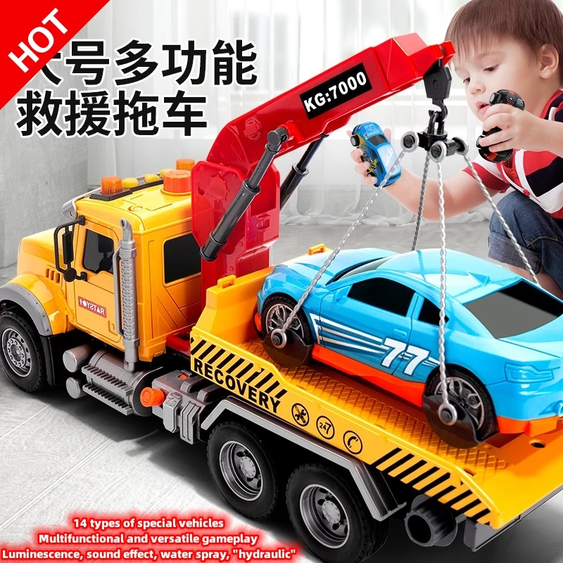 

Rescue Engineering car Big Garbage Truck Friction Powered Garbage with Lights Sounds Kids Recycling Trash festival Kid gift Toy