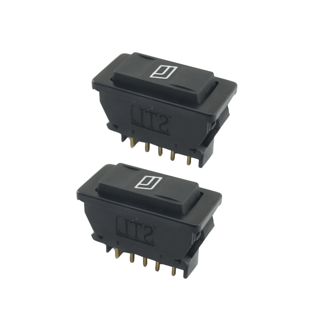 

2pcs 12-24V Electric Window Switch For Auto Glass Replacement Door Lock Control Panel Black Easy Installation Fit