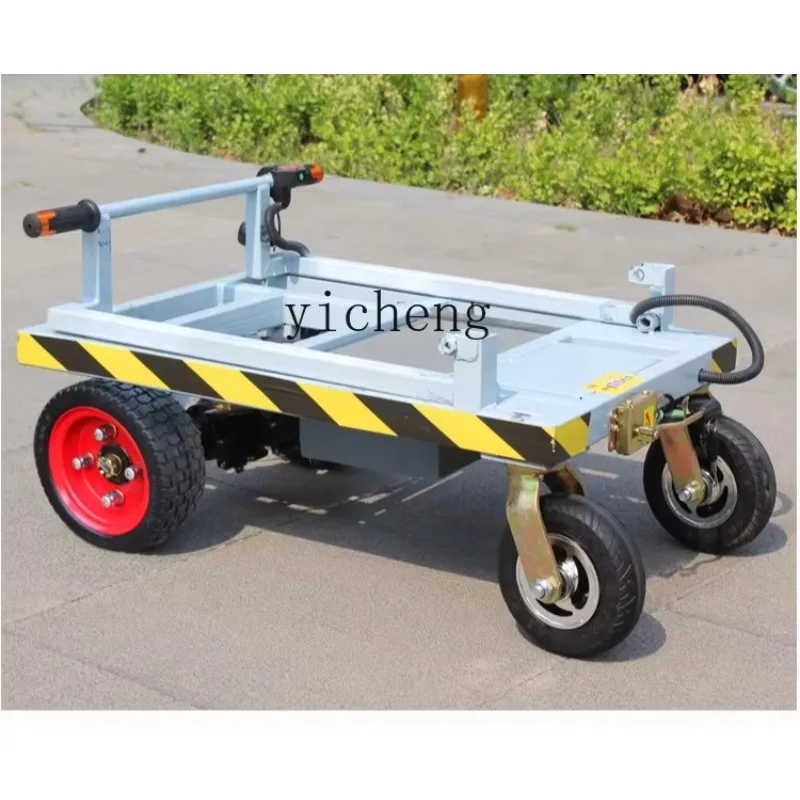 HYS flatbed truck pulls tiles, hand pushes folding trolley, construction site pulls goods, home improvement trailer