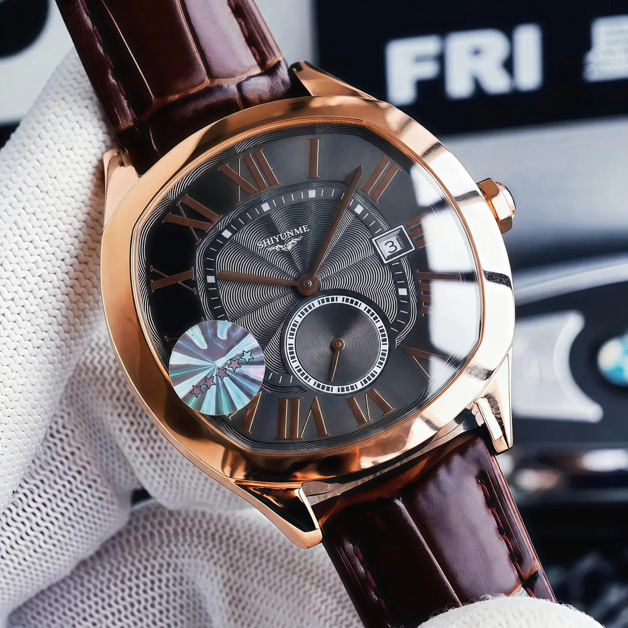 41.5MM Unisex Automatic Mechanical Sports Watch, Full-Featured, World Time, 904L Stainless Steel