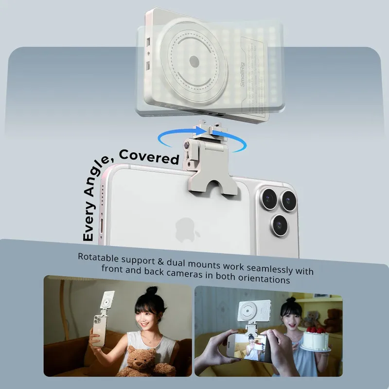 مصباح فيديو LED قابل للفصل SmallRig M3 مع حامل مشبك MagSafe وقت تشغيل 150 دقيقة للهاتف المحمول/سطح المكتب/الكمبيوتر المحمول #6