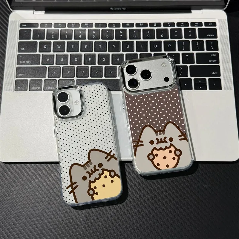 Cute P-Pusheens Cat Phone Case for Samsung Galaxy A57 A56 A36 A26 A55 A35 A16 A54 A34 A25 A24 A15 A14 A05S A05 A73 A53 A33 4G 5G