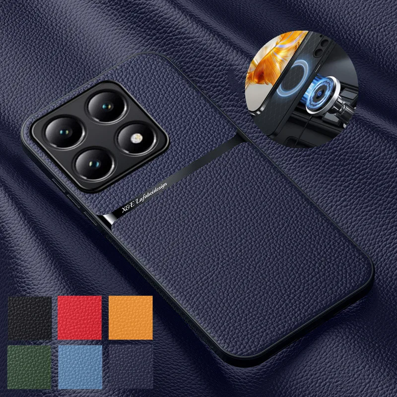 حافظة مغناطيسية فاخرة من جلد البولي يوريثان لهاتف Xiaomi 15T Pro 14T 5G غطاء حماية خلفي صلب Coque Fundas #1