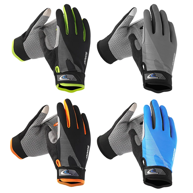 Gants de vélo respirants à doigts complets, mitaines chaudes, écran tactile, VTT, moto, cyclisme, camping, été, hiver, 1 paire