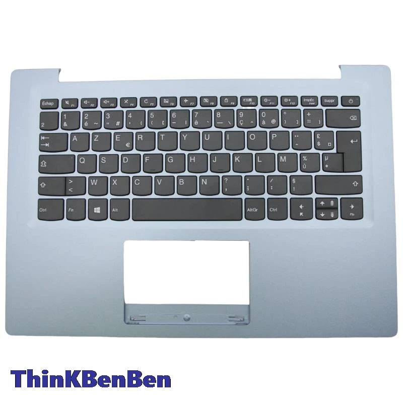 

FR French Blue Keyboard Upper Case Palmrest Shell Cover For Lenovo Ideapad S130 14 130s 14 14IGM 120s 14 14IAP 5CB0P23843