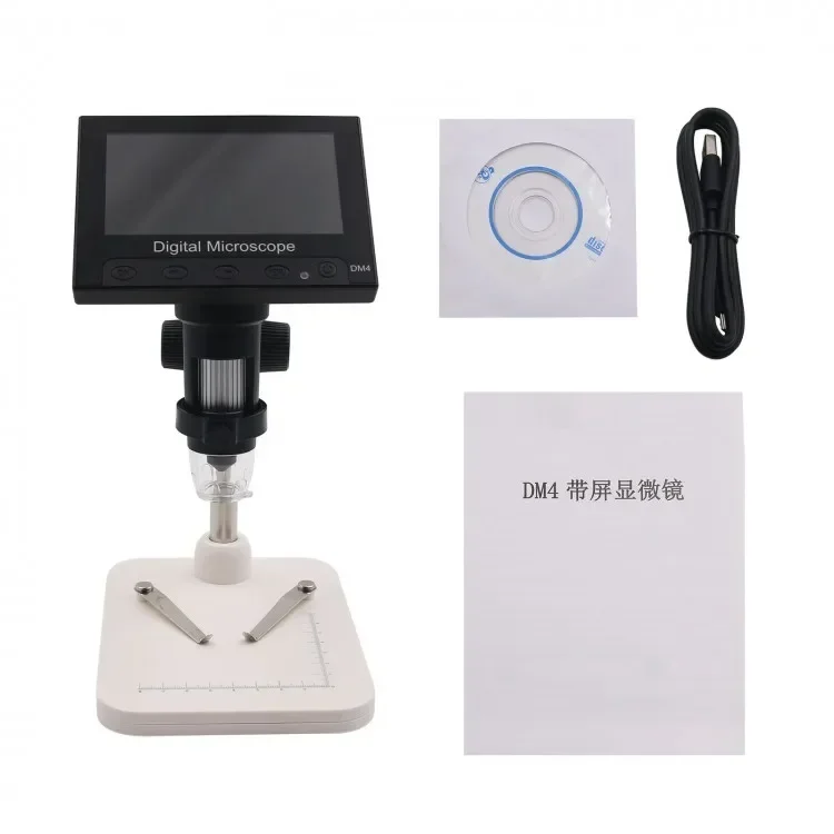

2026 720P VGA Handheld 4.3'' LCD 8LEDs Digital Microscope for Circuit Board Industry Clock Detection DM4