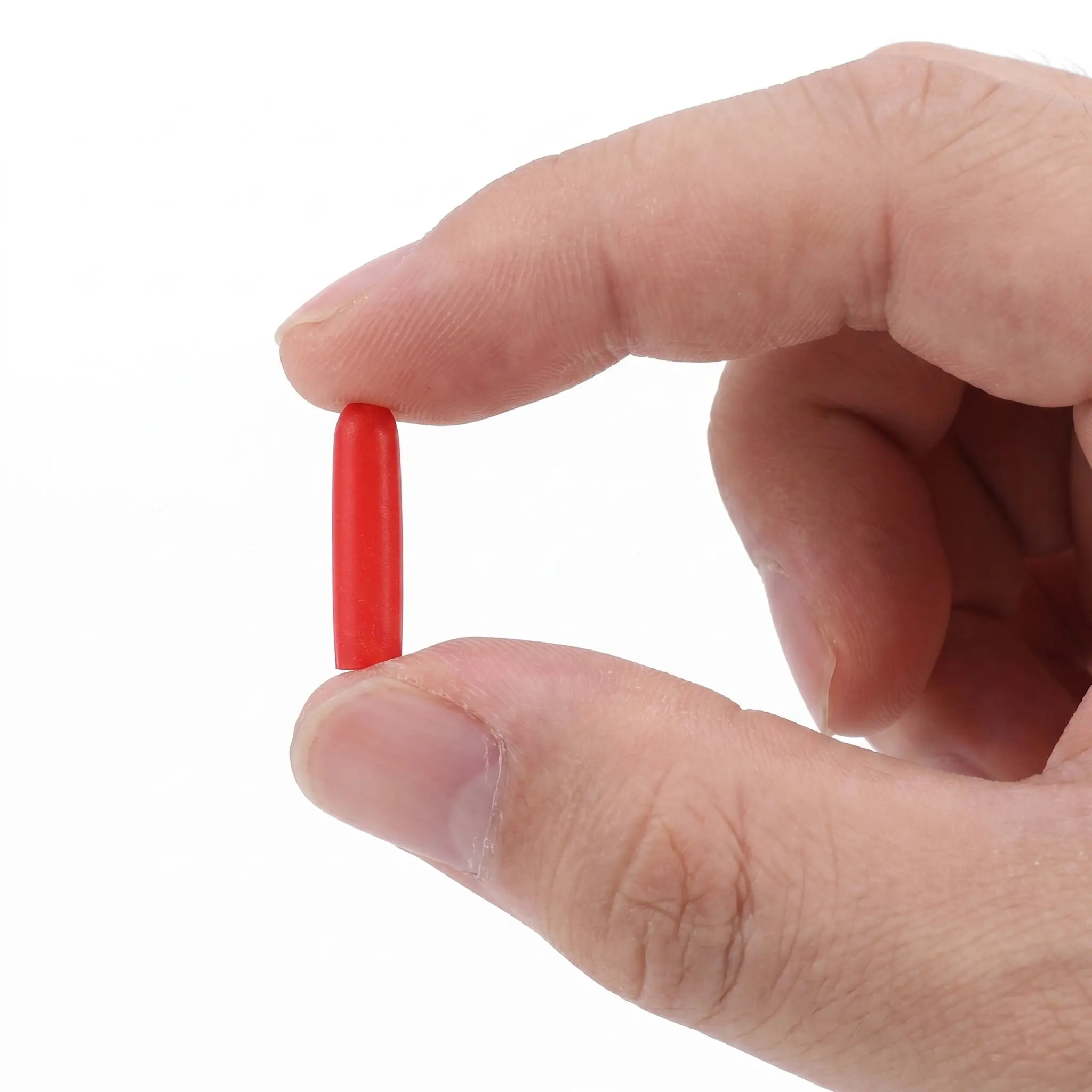 100Pcs Eyelash Tweezers Silicone Covers Red Protective Sleeve Non-Slip Tip Caps for Grafting Extensions Accessories