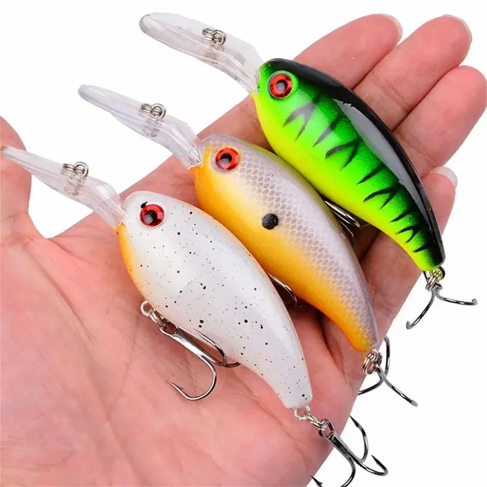 Kurbel Angeln Locken Köder Wobbler 13,6g 10cm Minnow Isca Künstliche 3D Augen Lockt Crankbait Für Bass Hecht karpfen Pesca Tackle – Detail 1