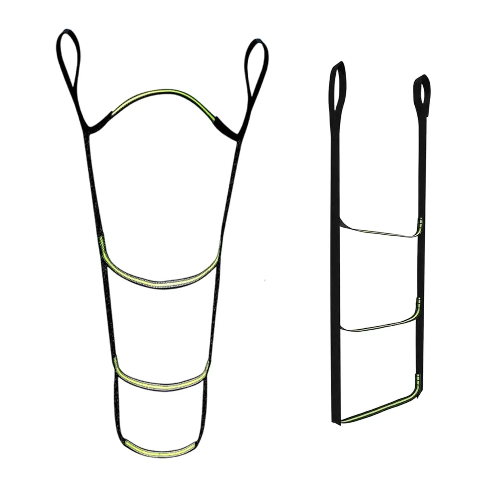 Aiutante per arrampicata, scala di corda, addensata con strisce riflettenti Attrezzatura per arrampicata sugli alberi, ausilio per la corda per step-aid per sport all'aria aperta
