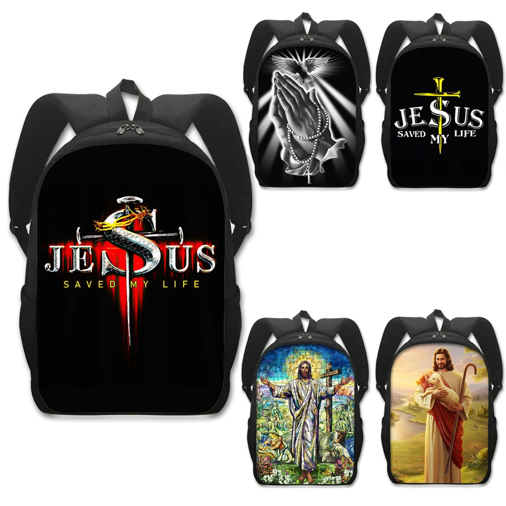 

Jesus Save My Life Backpack Christianity God Believers Rucksack Religion Faith Religious Shoulder Bag for Travel Laptop Backpack