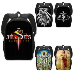 Jesus Save My Life Backpack Christianity God Believers Rucksack Religion Faith Religious Shoulder Bag for Travel Laptop Backpack