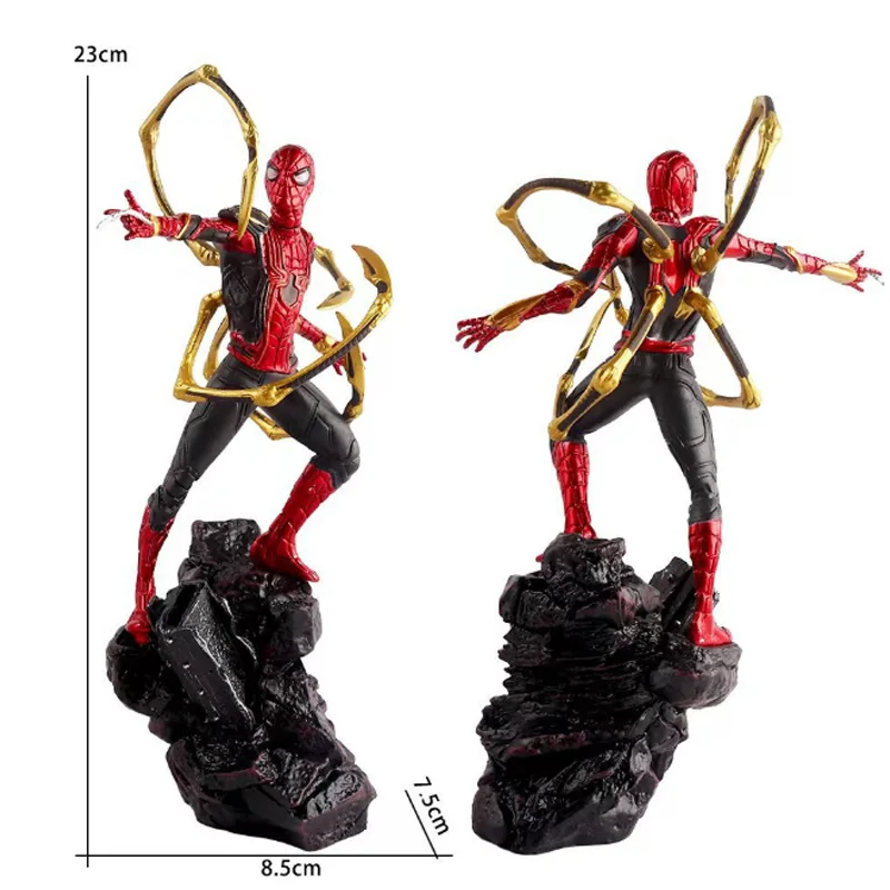 Movie Version Iron‑Spider‑Man Model With Metal‑Look Spider Claw Resin Ornament Birthday Present For Teen Boys view 2
