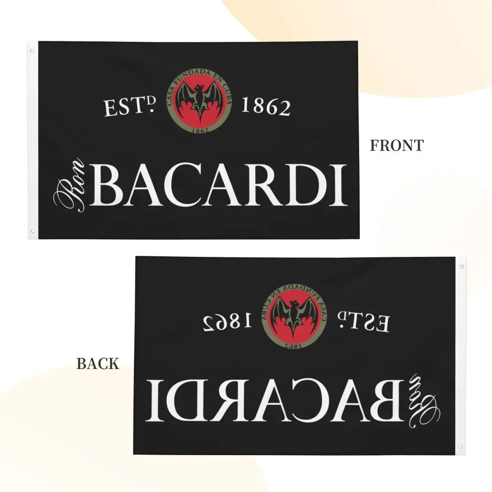 جديد Bacardi جهين راية نسيم العلم حديقة العلم الزخرفية العلم حزب راية 3x5FT (90x150 سنتيمتر) #5