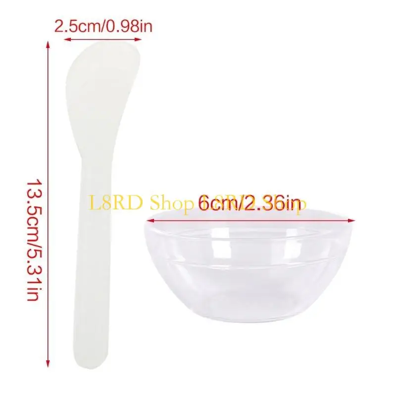 L8RD Miski do miksowania twarzy Zestaw Miski Miski Miski MISINY łyżka mini miska olejku eteryczna kosmetyka
