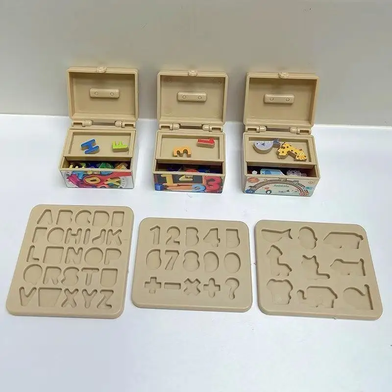 1 set miniatuur simulatiemodel poppenhuis letternummers blokpuzzel sorteren wiskunde bakstenen klein ornament speelgoed voor kinderen