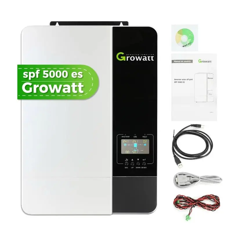 Popular Growatt 5000ES Inverter Smart Off-grid Power Inverter Pure Sine Wave 5000W Solar Inverter in Stock