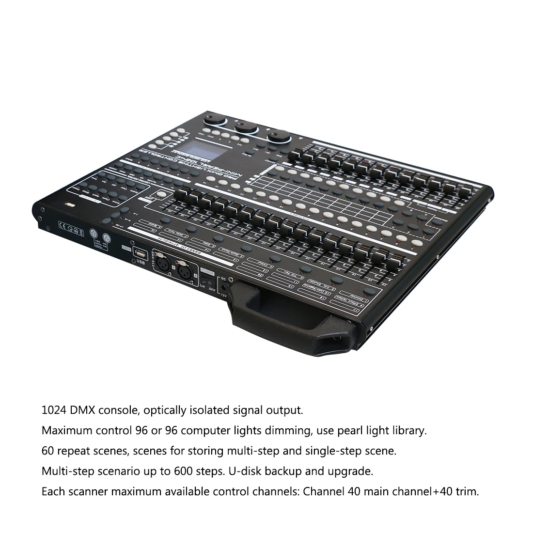 Imagem -05 - Dmx Controlador Ultra-fino Dmx512 Console Adequado para Equipamentos de Luz de Palco Novo 1024