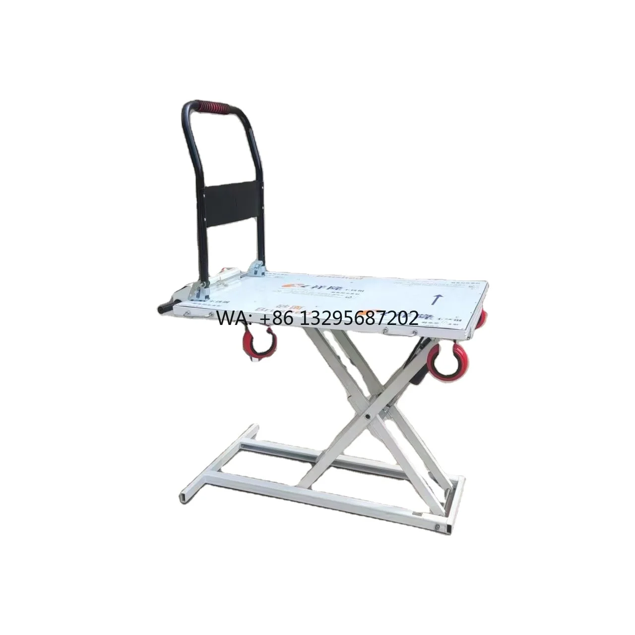 

Portable Transportation Cargo Hoist Vehicle Electric 88cm Lifting Platform Trolly for Warehouse
