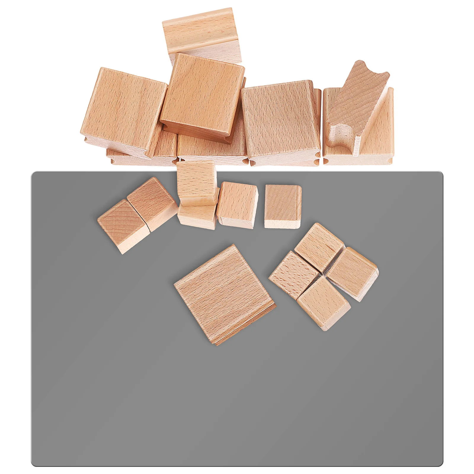 

20Pcs Unfinished Wood Stamp Blocks Garlic Grooved for DIY Handmade Crafting Scrapbooking Printmaking Stamp Making Kit