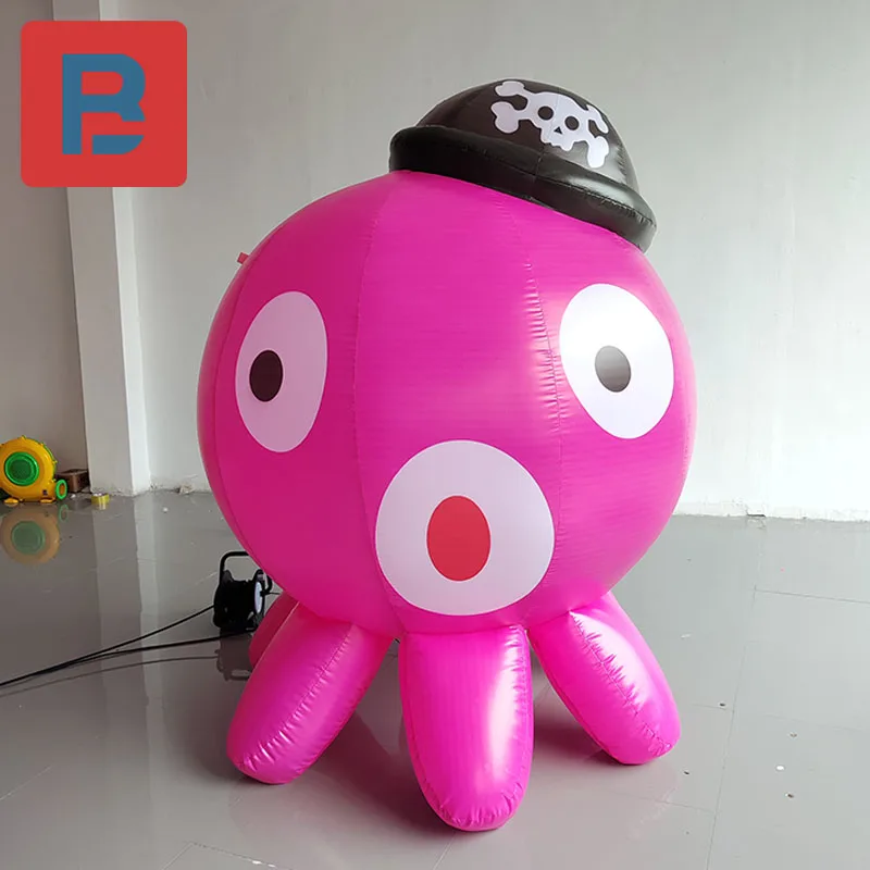 Inflatable cartoon cute Octopus Octopus Ocean Theme Air Model Fresh Beach Bazaar night market bar atmosphere interaction