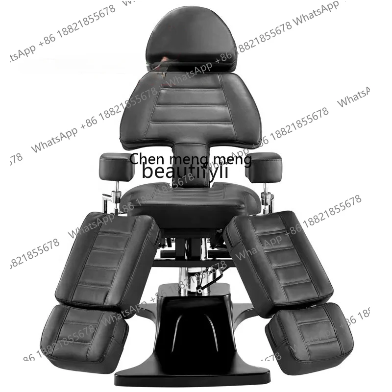 S7486 ss シングルスプリットレッグタトゥーカウチ多機能調整可能タトゥーチェアフェイシャルベッド油圧リフティングタトゥーアイブロウリクライニング