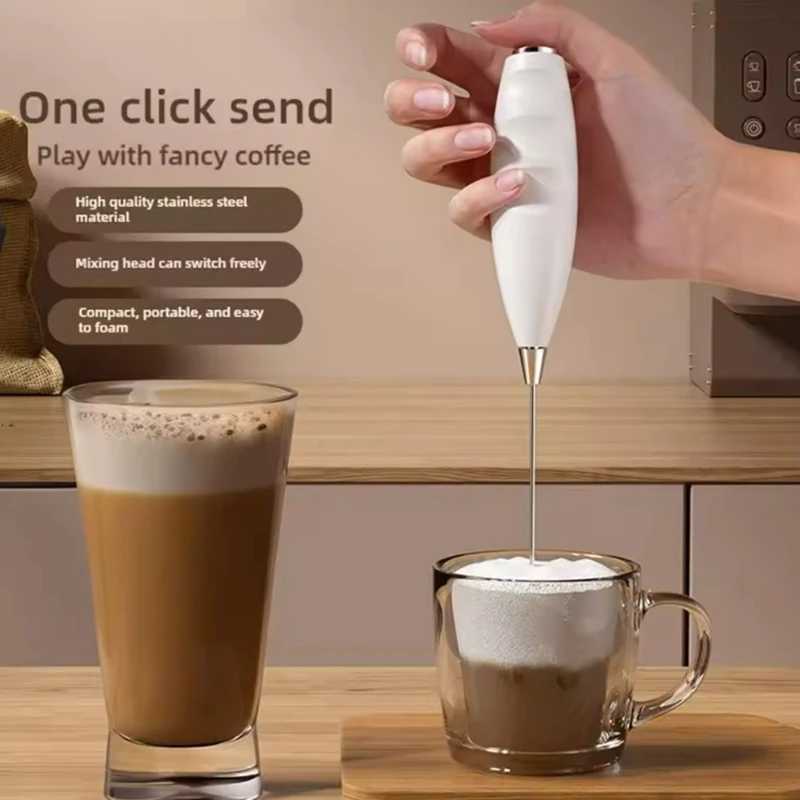 電動ミルク泡立て器ハンドヘルド電動ミキサーラテコーヒーチョコレート卵ビーター電動ミキサー家庭用コーヒーツール電動