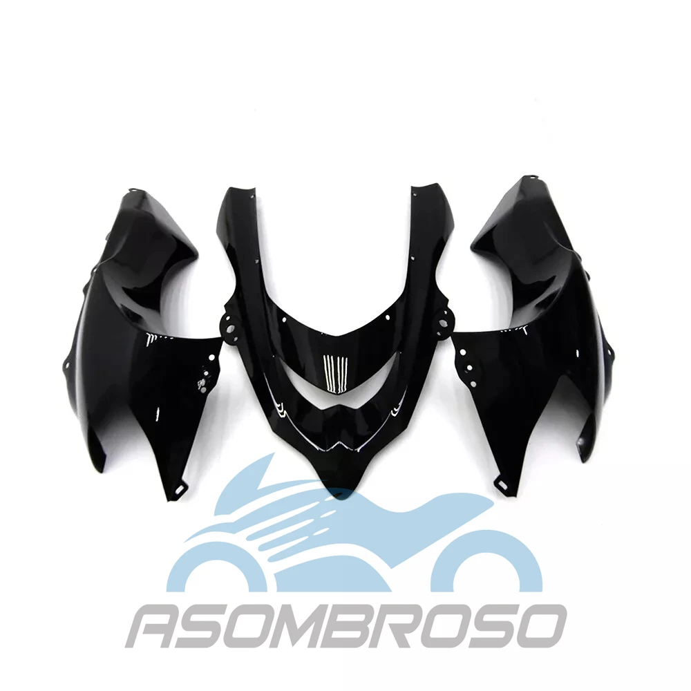 100% Fit Fairing Kit for KAWASAKI ZX10R 2004 2005 Glassy Black Motorcycle Fairings ABS Injection ZX 10R 04 05