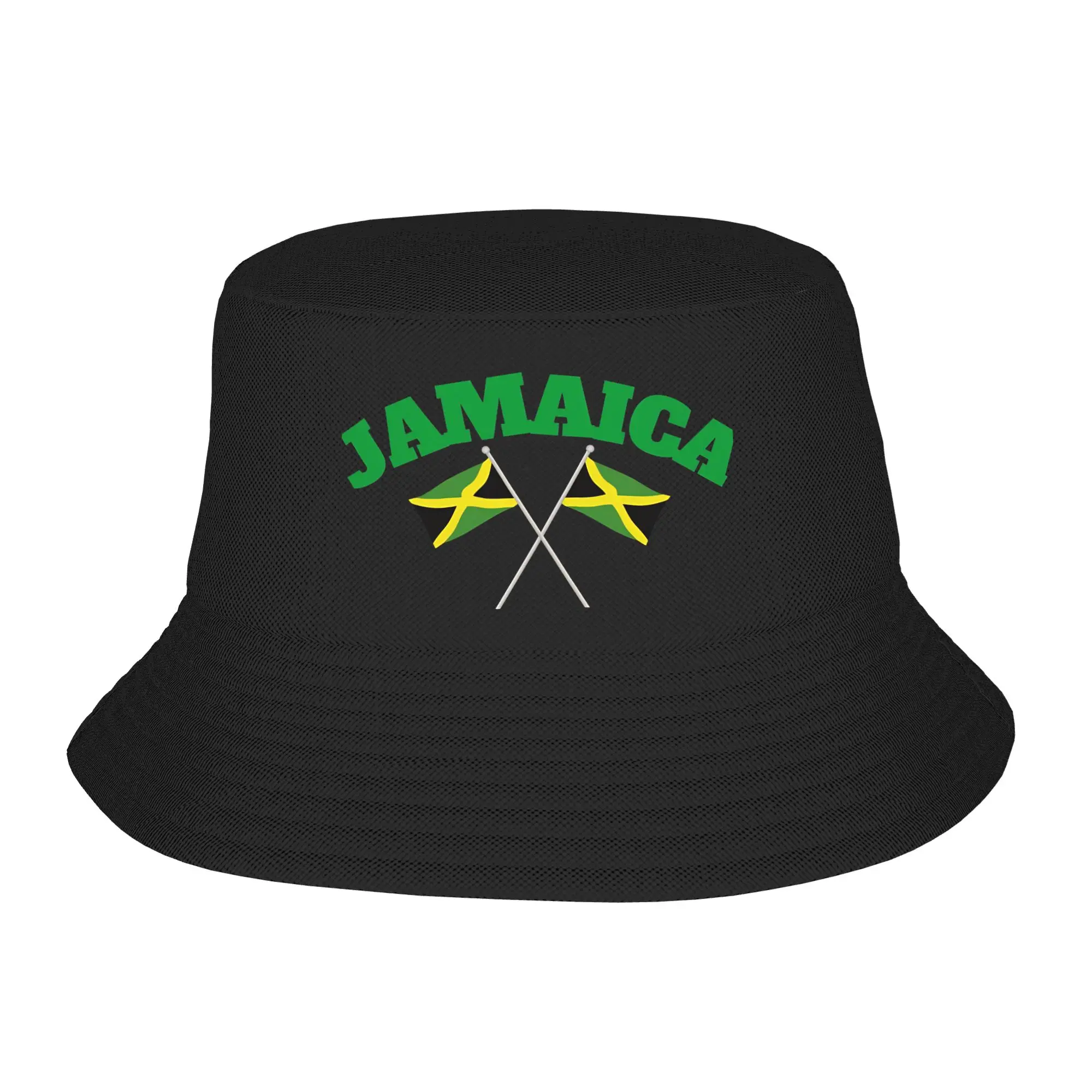 Jamaican Flag  Bucket Hat For Men Women Jamaica Fisherman Hats Casual Vacation Caps Personality Outdoor Graphic Visor Hats