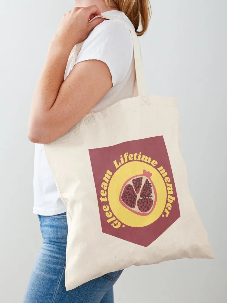 Belinda Blinked Glee Team Pomegranate badge Tote Bag great bag canvas tote Women's beach bags tote bags aesthetic