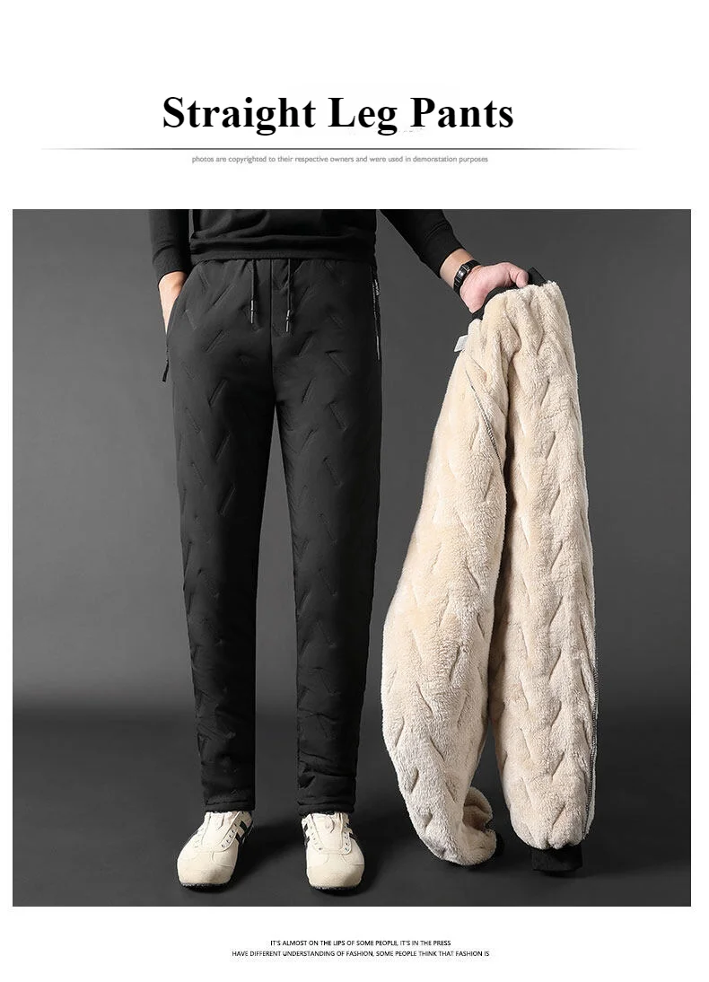 Winter Sweatwear Männer Verdicken Fleece Futter Sweatpant Thermische Hosen Casual Hosen Wasserdicht Winddicht Warme Samt Hosen – Detail 22