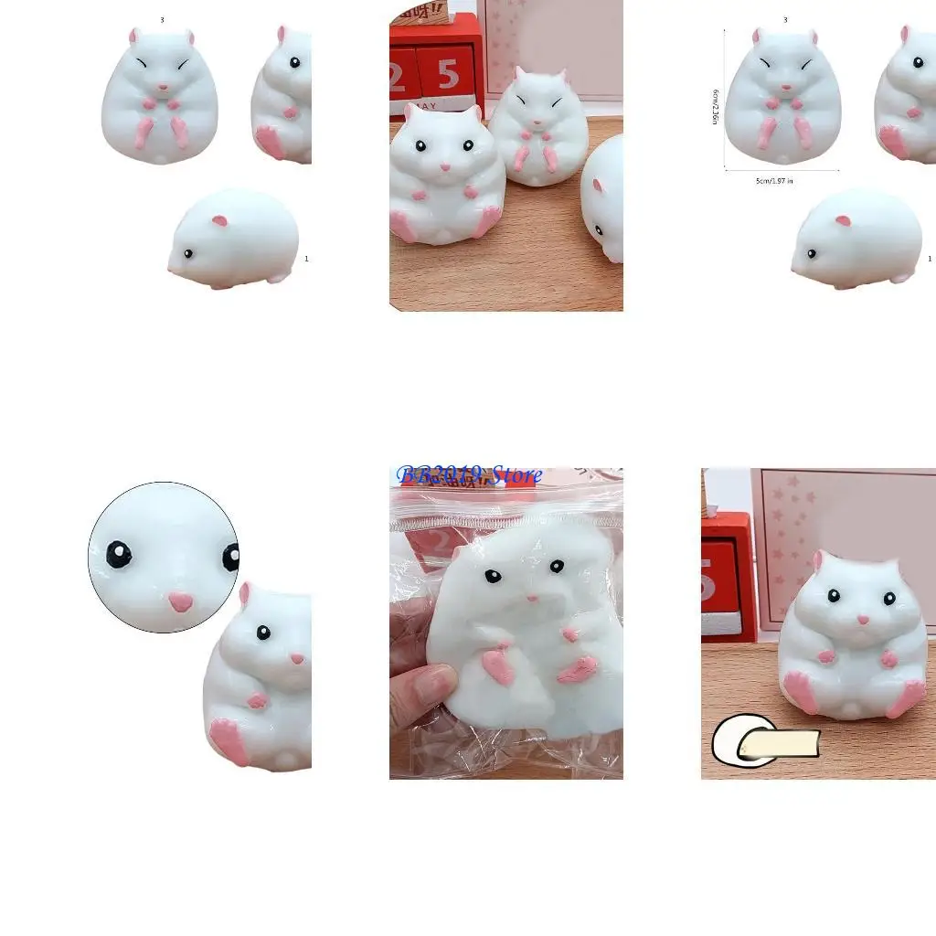 Q0KB Hand Proupable Axiété Toy Hamster Soft Animal Figure Child Goodie Bag Bags