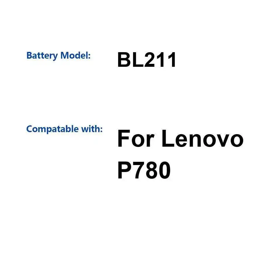 

4100Mah BL211 For Lenovo P780 Long-Lasting Mobile Phone Battery High-Efficiency