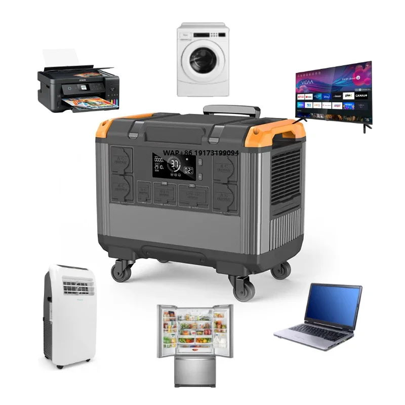 

Home Power Station Lifepo4 Battery Home Outdoor Camping Energy System Off Grid Portable Solar Generator 3000W Power Station