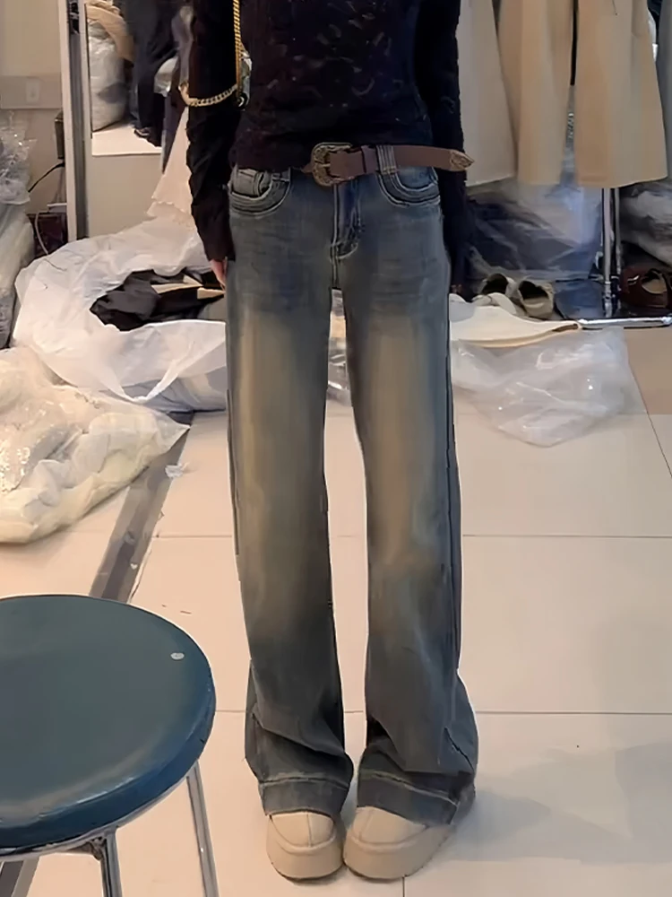 

Джинсы с высокой талией и широкими штанинами, женские джинсовые брюки прямого кроя, свободные джинсовые брюки, зимние модные дышащие повседневные брюки простого дизайна