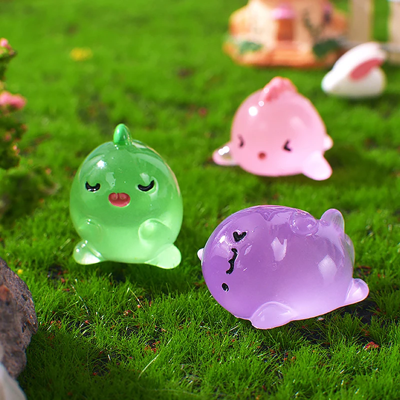 Mini Turtles Luminous Ornament Miniature Figures Dinosaur Micro Fairy Garden Landscape Fairy Garden Home Decor