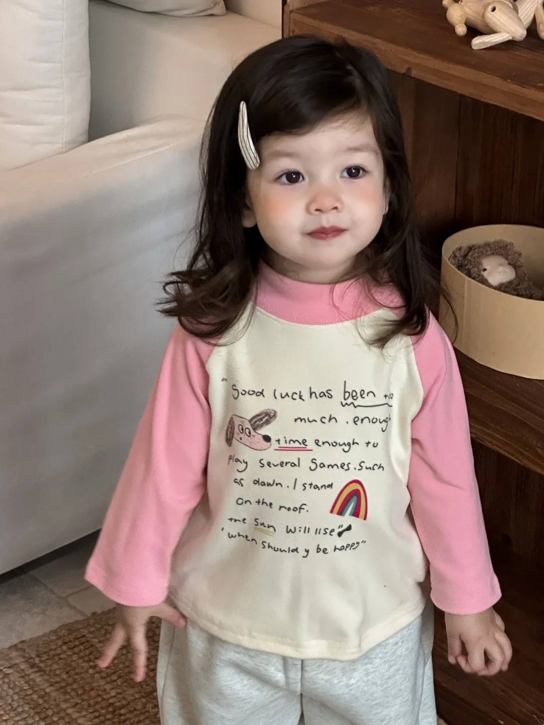2025 Autumn New Children Sweatshirt Letter Print Girls Long Sleeve T Shirts Baby Cotton Bottoming Shirts Toddler Casual Tops