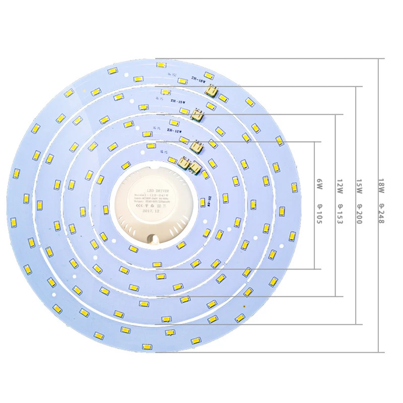 Lampy LED płyta 6W 12W 15W 18W W kształcie koła panele LED oświetlenie sufitowe oprawy oświetleniowe do lampy LED