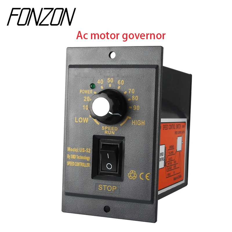 US-52 220V 15w~400W ac speed controller ac regulator motor control forword backword with filter capacitor