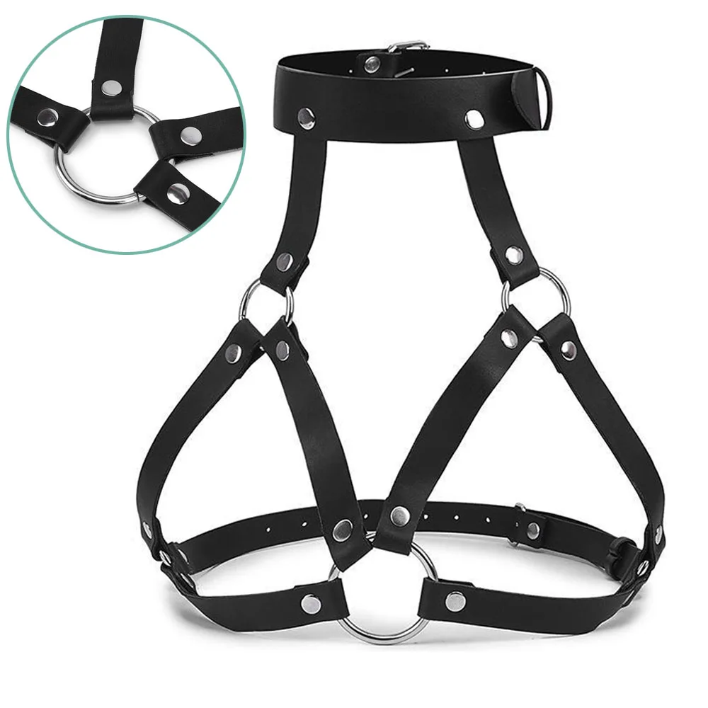 BDSM Women Sexy Body Chest Harness Belt Bondage Lingerie Leather Fetish Clothing Garter Erotic Sex Toys for Couples Strip Club P image 2