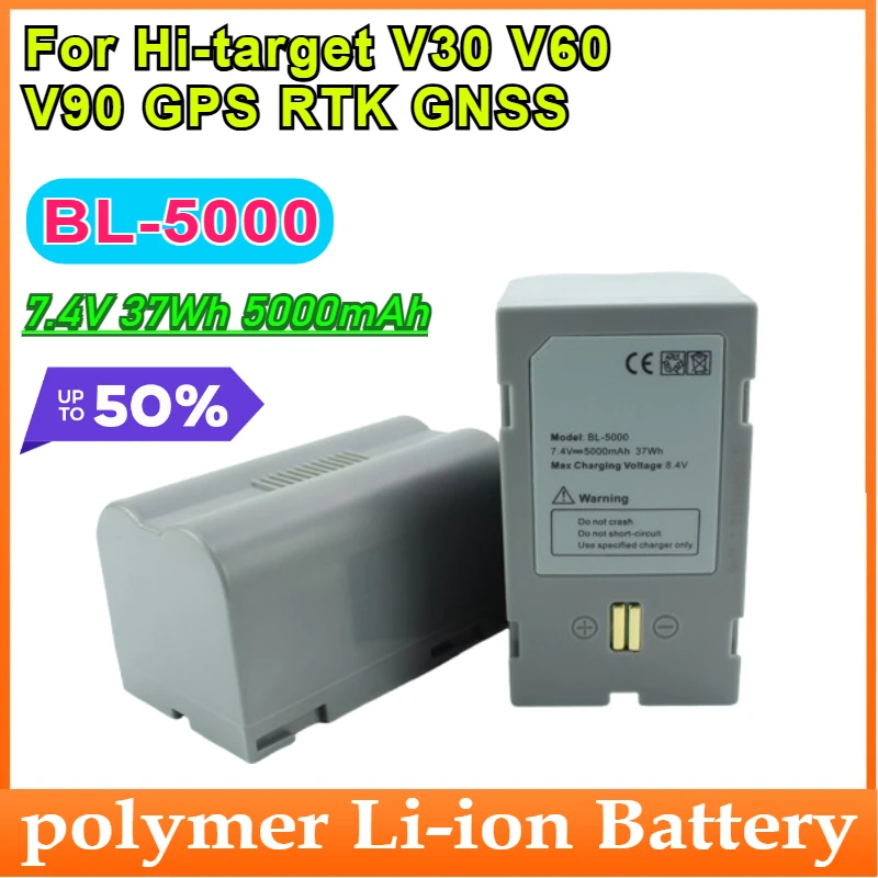 

BL-5000 Battery for Hi-target V30 V60 V90 H32 A8 F66 GPS RTK GNSS Surveying Instrument Battery+charging