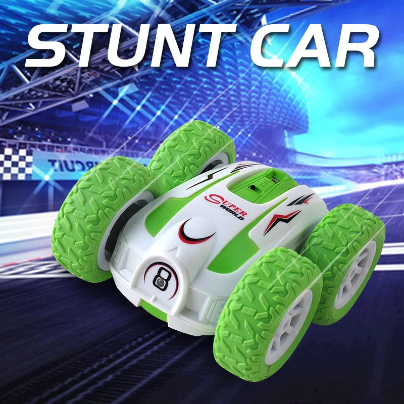 2022 New Mini RC Stunt Car 2.4G Radio Remote Control Cars 360 Rotation Double side rolling Electronic Toy for Kids Boy Gift