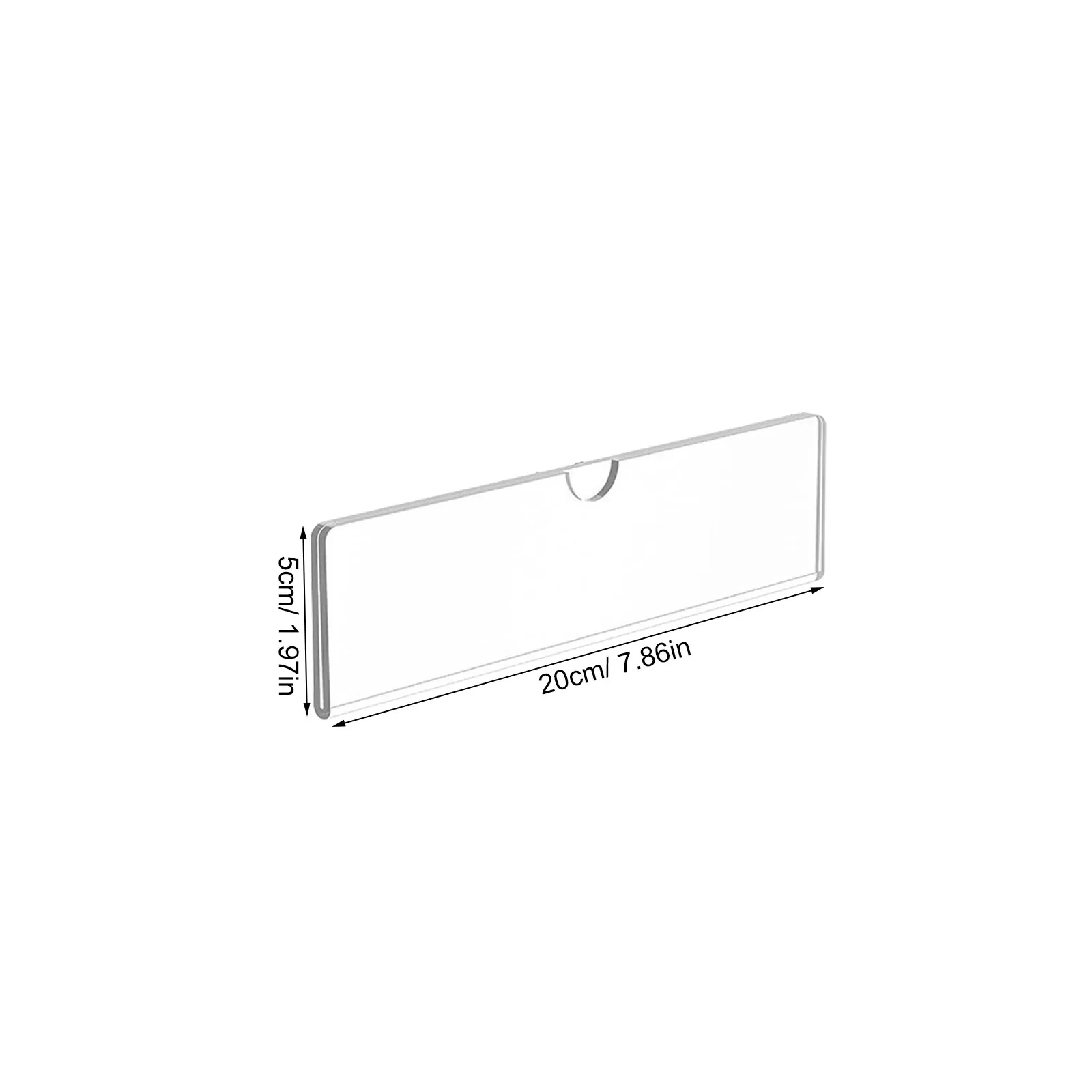10Pcs Acrylic Wall Name Plate Holder 2X8 Inch Clear Sign Frame Adhesive Tape Mount Office Door Nameplate Plates