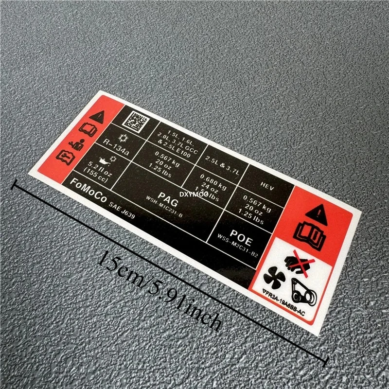 

Декоративная наклейка-лента для автомобиля: треугольные аппликации на окна и двери, предупреждения о топливе и бензобаке (FoMoCo, PAG)