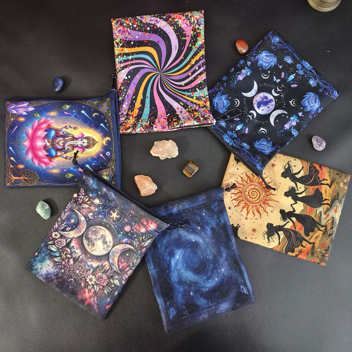 Velvet Altar Drawstring Pouch Tarot Card Storage Bag Jewelry Pouch For Tarot Enthusiasts Dices Holder Bag Pouch Jewelry Bag