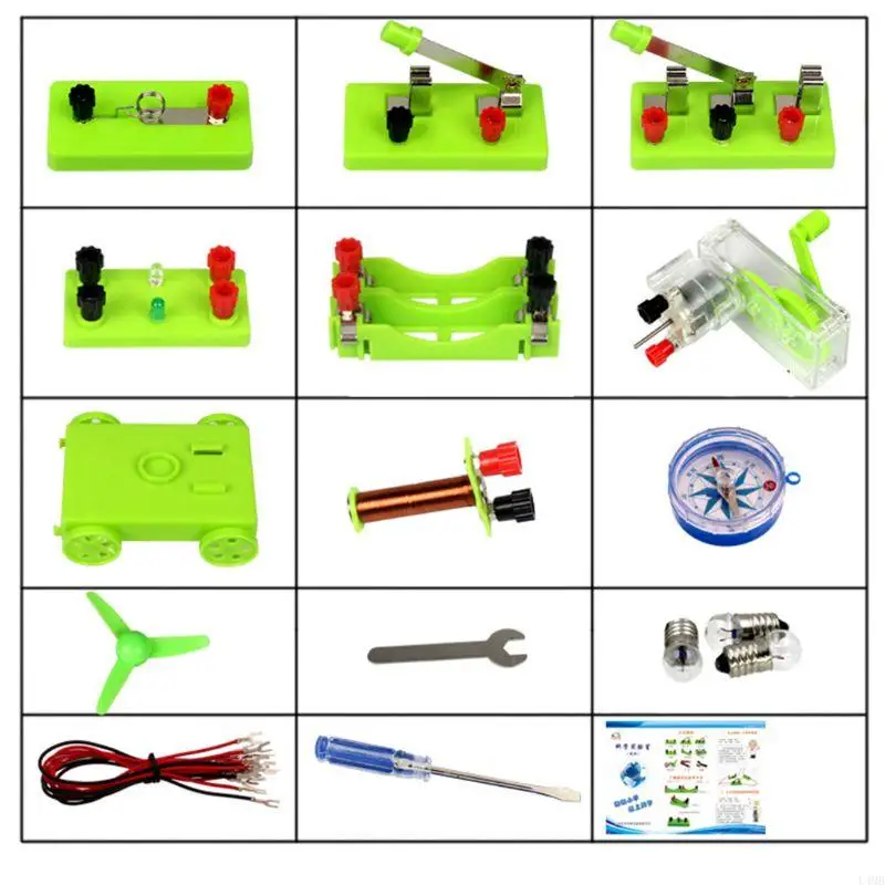 L4MB Physics Electric Circuit Learning Science Lab Basic Electricity Magnetism Education Kits Set