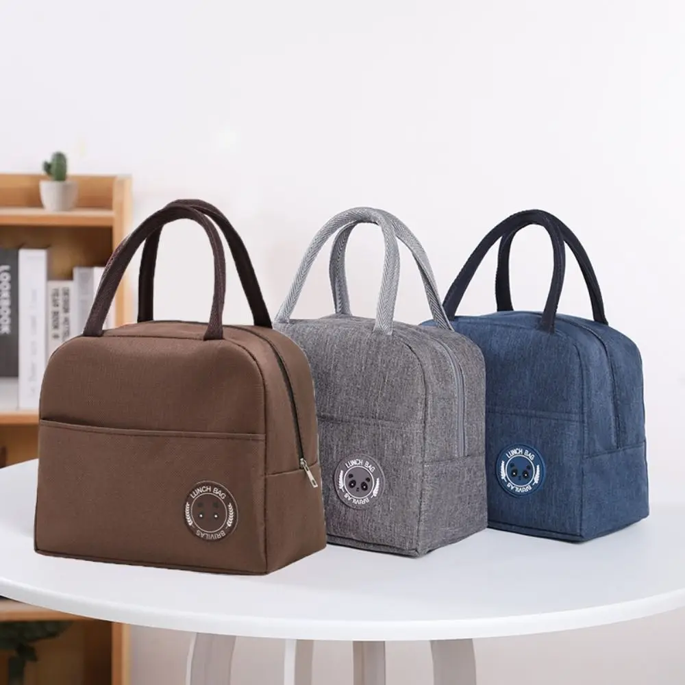 Portable Lunch Bag Lunch Box Thermal Insulated Canvas Tote Pouch Kids School Portable Dinner Container Picnic Food Storage