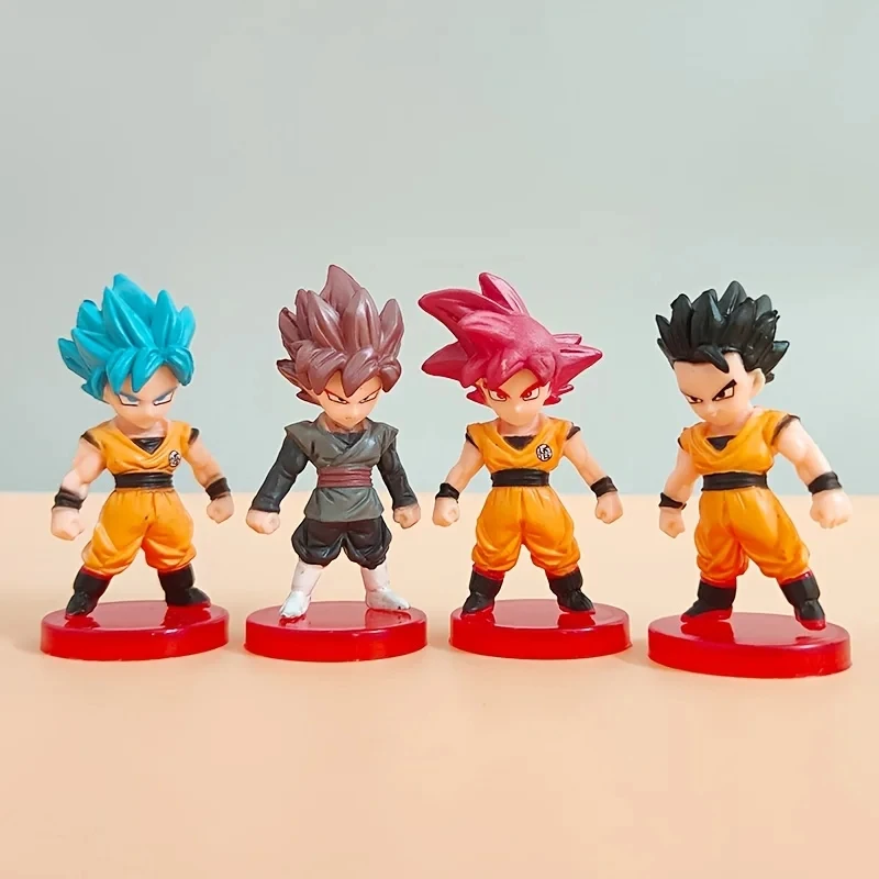 Figurki Dragon Ball Saiyan Goku Mini Anime rysunek 20 stylów zabawek modele Anim na prezent urodzinowy dla dzieci dekoracja samochodu