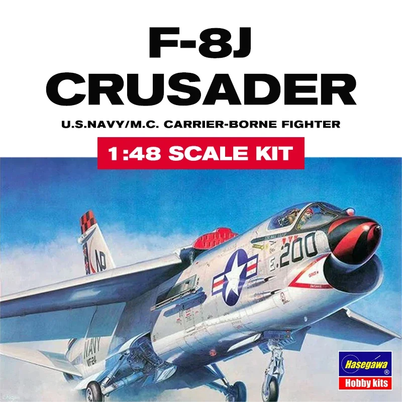 Hasegawa Assembled Aircraft Model Kit 07226 US Navy F-8J Crusader Carrier Fighter 1/48