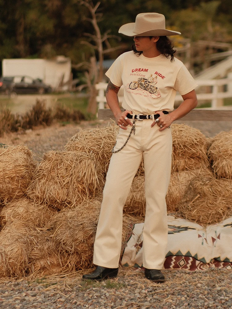 

White Embryo Cotton Seed ell Straight Leg Jeans Narrow Width Cotton 00% Material Youth ular mid Waist Long Pants